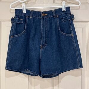 Vintage La Rose Dark Wash High Waisted Denim Shorts Size girls 9/10